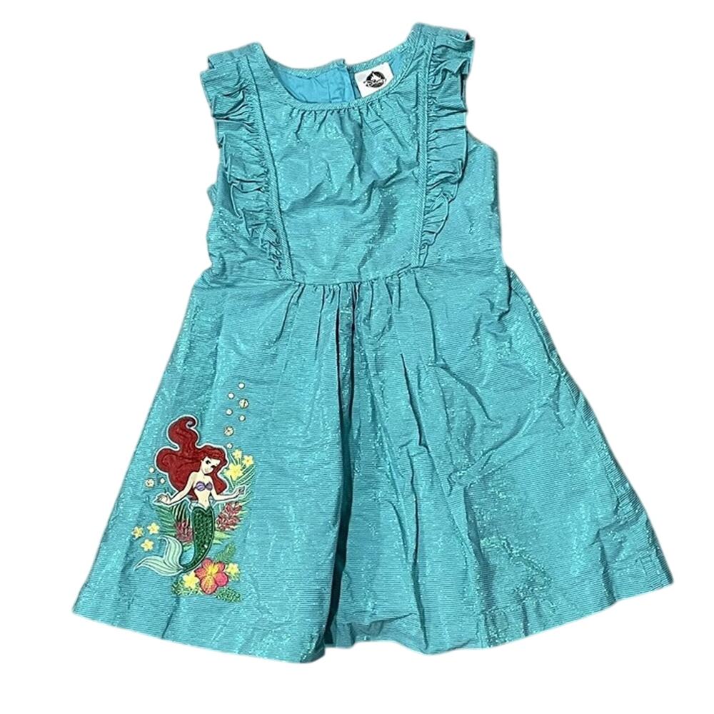 Disney Little Mermaid Aqua Glitter Dress Sz. 4